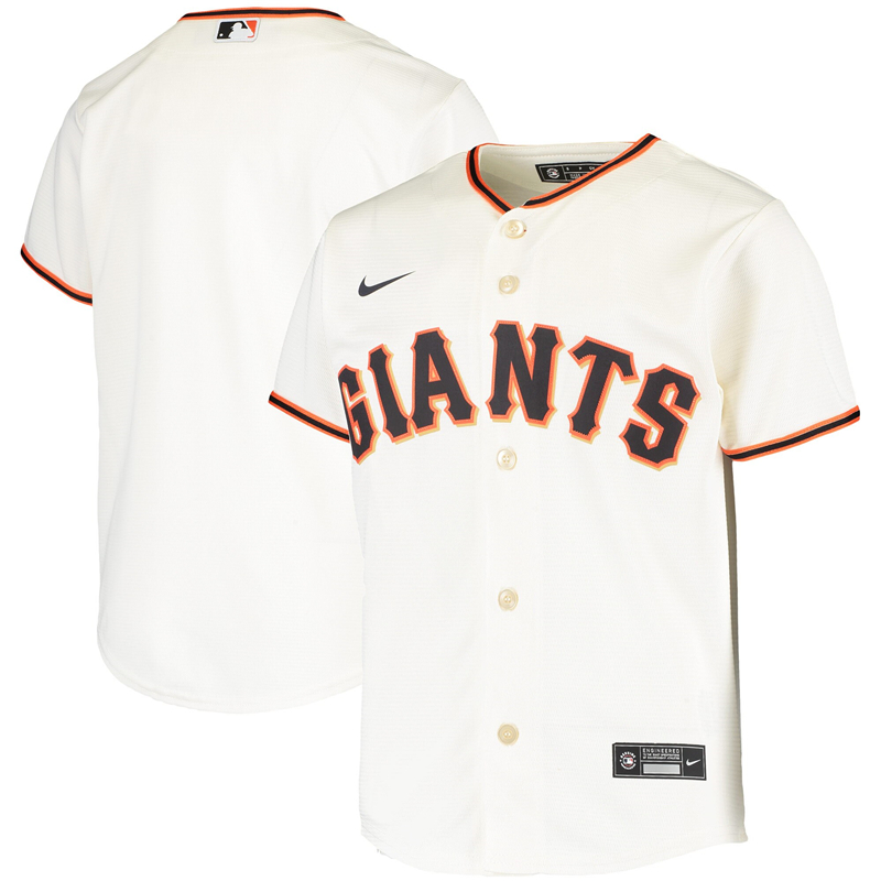 2020 MLB Youth San Francisco Giants Nike Cream Home 2020 Replica Team Jersey 1